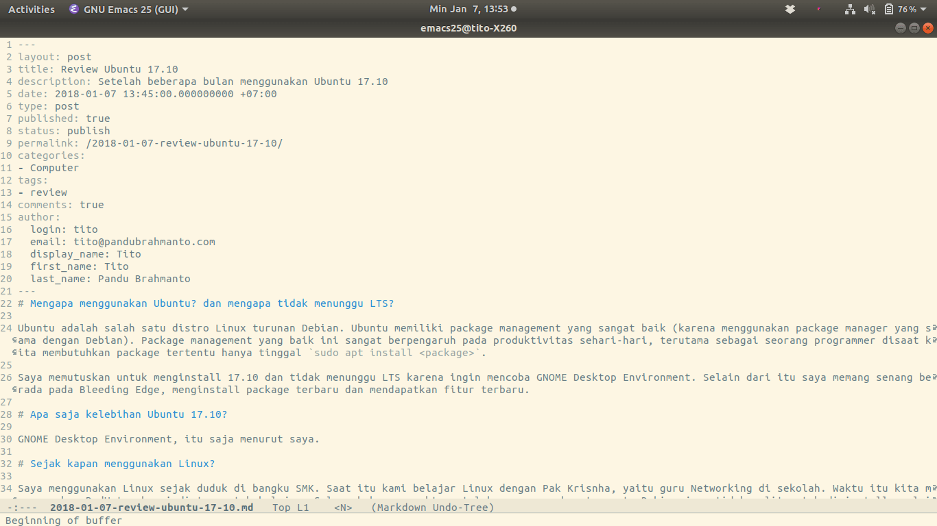 Thinkpad X260 Ubuntu 17.10